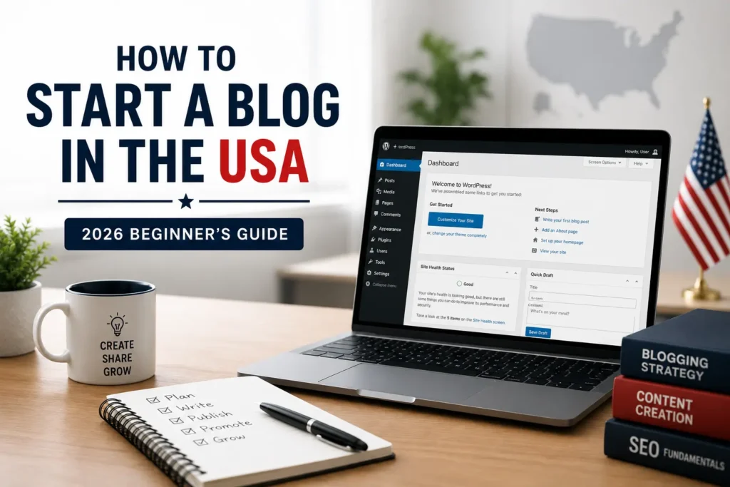 How to Start a Blog in the USA in 2026 using WordPress – Beginner Blogging Guide