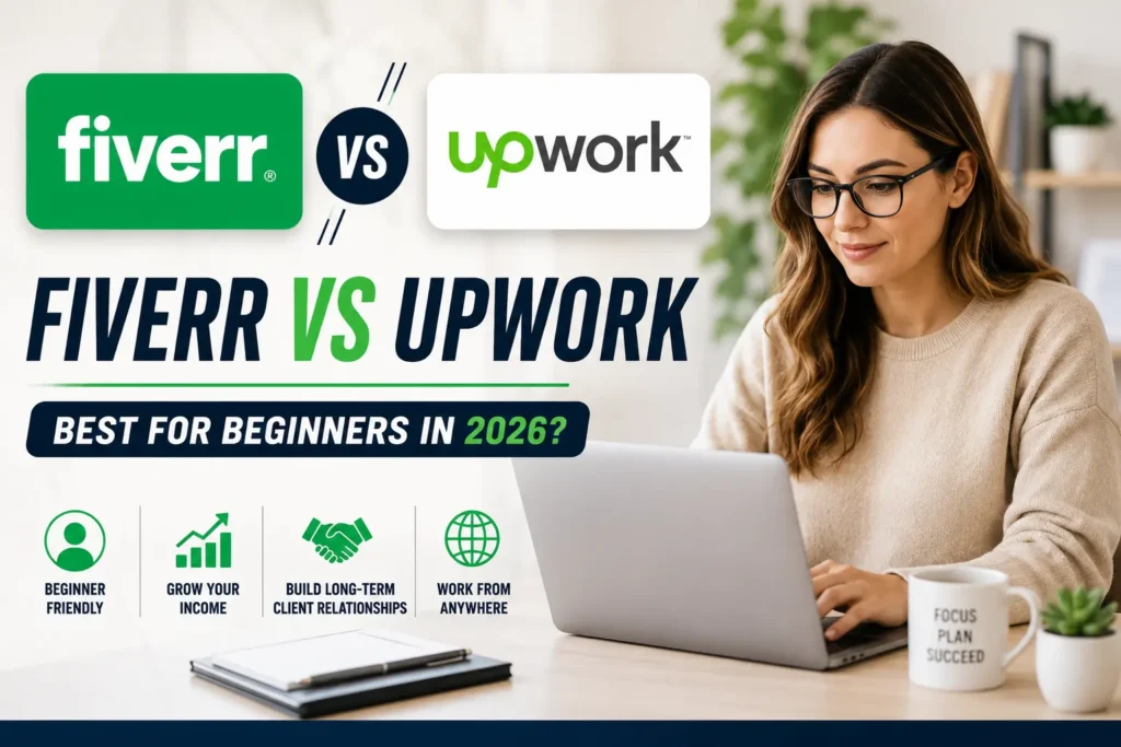 Fiverr vs Upwork comparison for beginner freelancers in 2026